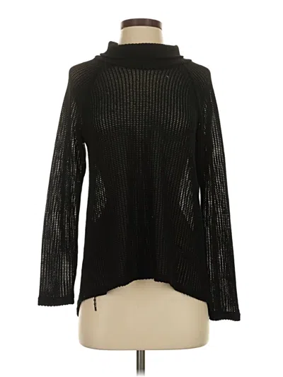Pre-owned Sans Souci Long Sleeve Top Black Turtleneck Tops