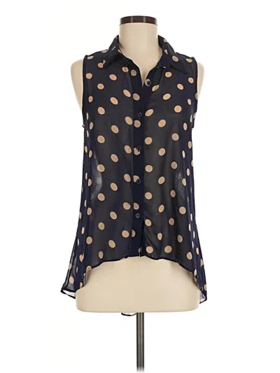 Pre-owned Sans Souci Sleeveless Blouse In Blue