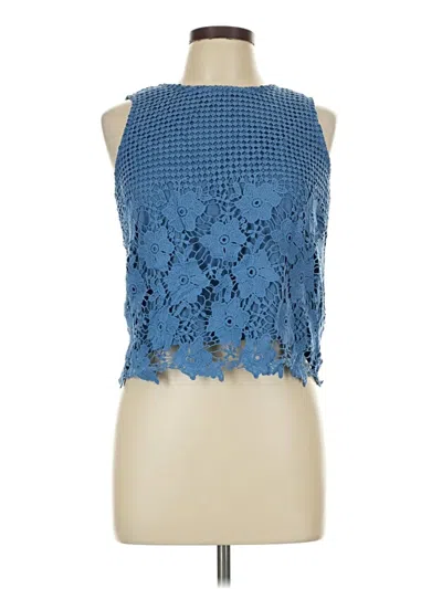 Pre-owned Sans Souci Sleeveless Blouse In Blue