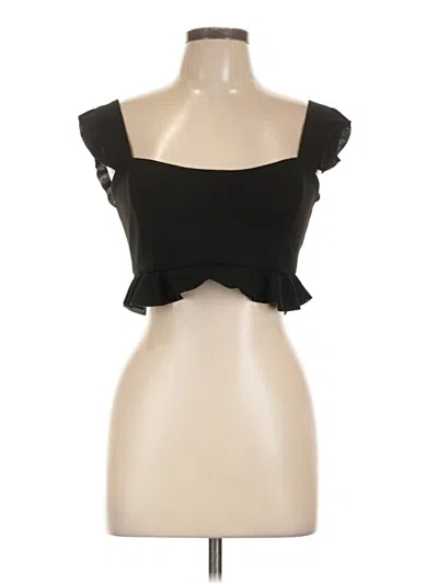Pre-owned Sans Souci Sleeveless Top Black Sweetheart Neckline Tops
