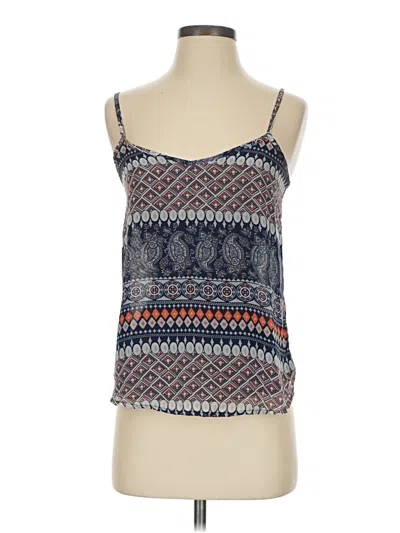 Pre-owned Sans Souci Sleeveless Top Blue Halter Neckline Tops