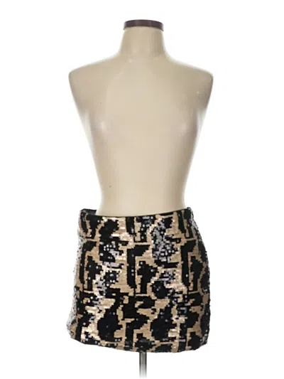 Pre-owned Sans Souci Sleeveless Top Gold Strapless Neckline Tops