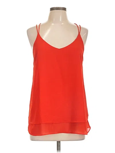 Pre-owned Sans Souci Sleeveless Top Red Halter Neckline Tops