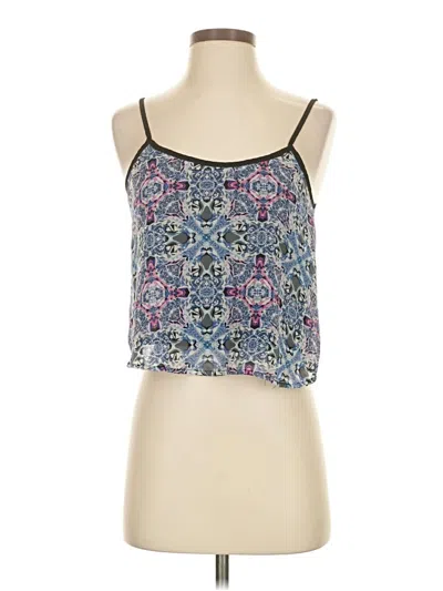 Pre-owned Sans Souci Tank Top Blue Strapless Neckline Tops