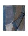 Sans Tabù Camouflage Blanket Or Cover Blue Size - Wool In Blue