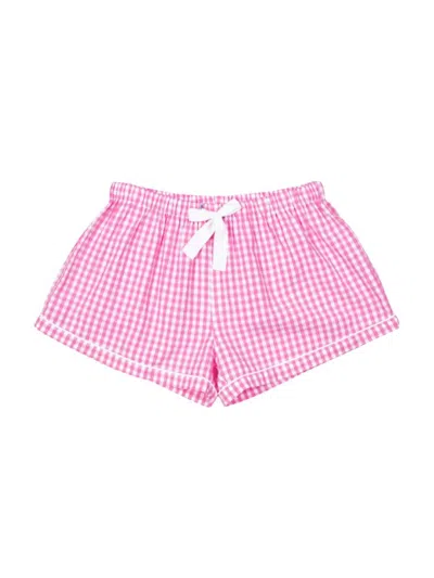 Sant And Abel Women's Hepburn Gingham Boxer Shorts In Pink