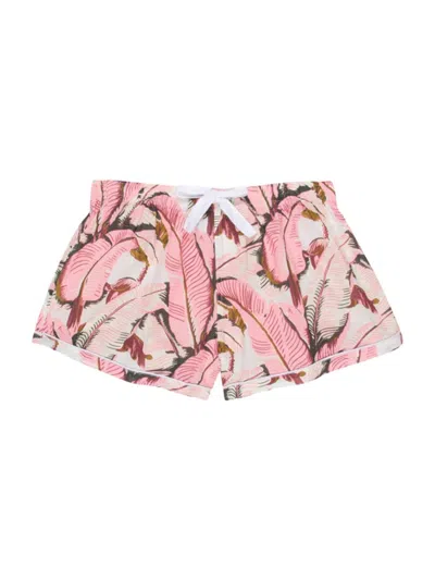 Sant And Abel Women's Martinique Banana Leaf Boxer Shorts In Pink