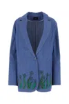 Santa Brand Denim Oversize Blazer In Blue