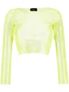 Santa Brand Long Sleeve Sparkling Top In Lemon