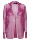 Santa Brand Single Breasted Blazer Jacket In Pink