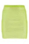 Shop Santa Brands Acid Green Mesh Mini Skirt In Neonlime