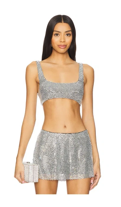 Santa Brands Crystal Mini Top In 银色
