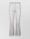 Santa Flare Leg Semi-sheer Patterned Trousers