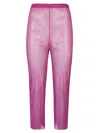 SANTA BRANDS FUCHSIA CROPPED TRANSPARENT TROUSERS FOR WOMEN, FALL/WINTER 2024 SEASON