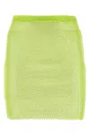 Santa Rhinestone Embellished High-waisted Netted Skirt In Green