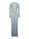 Santa Brand Maxi Dress In Azul