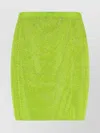 Santa Rhinestone Embellished High-waisted Netted Skirt In Green