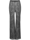 Santa Rhinestone-embellished Straight Trousers In Black