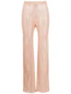 Santa Rhinestone-embellished Straight Trousers In Powder