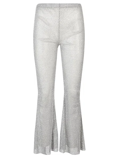 SANTA BRANDS SILVER FLARE LEG TROUSERS FOR WOMEN