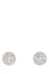 Santa Circular Studs Adorned With Crystals