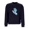 Santa Cruz Cabana Hand Crew Men's Lightweight Crewneck Sweatshirt Black In Blue