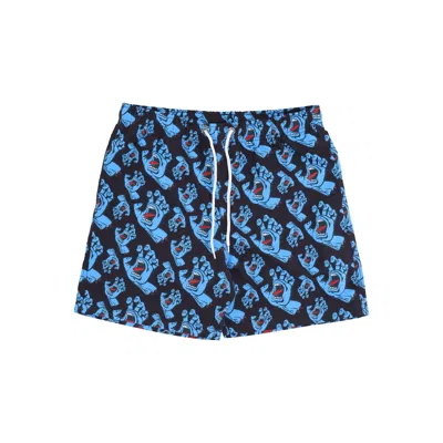 Santa Cruz Hands All Over Swimshort Men's Swim Shorts Black In Blue