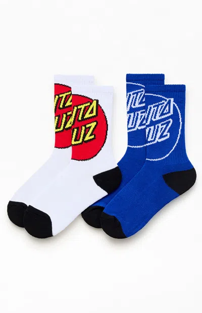 Santa Cruz Kids 2 Pack Big Logo Crew Socks In Multi