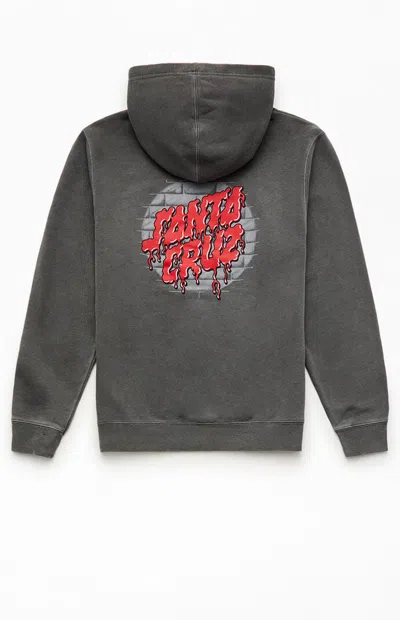 Santa Cruz Kids Delfino Spotlight Dot Hoodie In Black In Gray