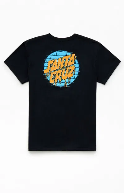 Santa Cruz Kids Delfino Spotlight Dot T-shirt In Black