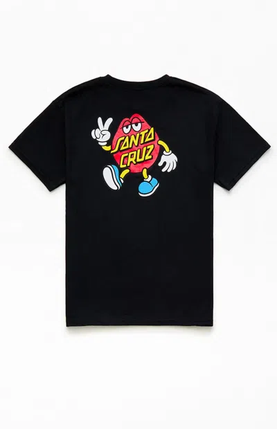 Santa Cruz Kids Dot Guy T-shirt In Black