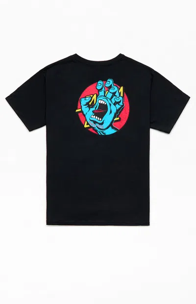 Santa Cruz Kids Hand Dot T-shirt In Black