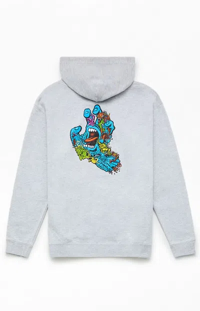 Santa Cruz Kids Roskopp Screaming Five Hoodie In Heather Grey In Gray