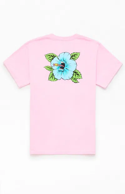 Santa Cruz Kids Screaming Hibiscus T-shirt In Pink