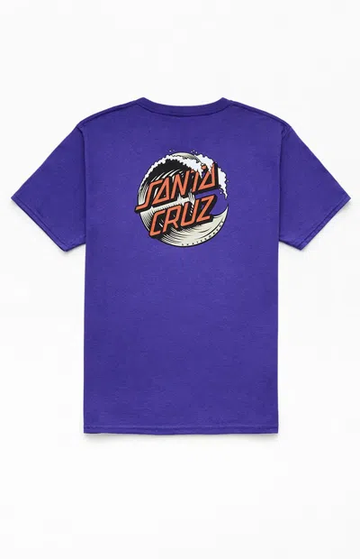 Santa Cruz Kids Wave Dot T-shirt In Cobalt In Blue