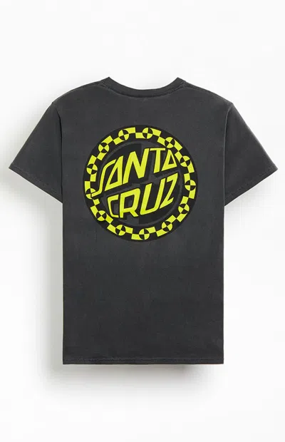 Santa Cruz Men's Malba Crash Dot T-shirt In Washed Black In Gray