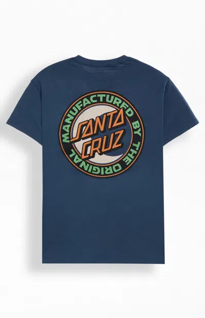 Santa Cruz Men's Mfg Moon Dot T-shirt In Navy In Blue