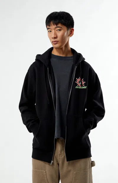 Santa Cruz Men's Sol Spiral Full Zip Hoodie In Black