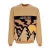 Santa Cruz Men's Sweater Vista Knit Crewneck Parchment In Parchment