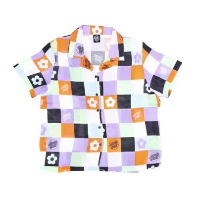 Santa Cruz Women's Short Sleeve Shirt Patched Up Shirt Patchwork Print In Multi