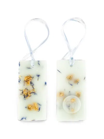 Santa Maria Novella Angeli Di Firenze Floral-embellished Wax Tablets (set Of Two) In White