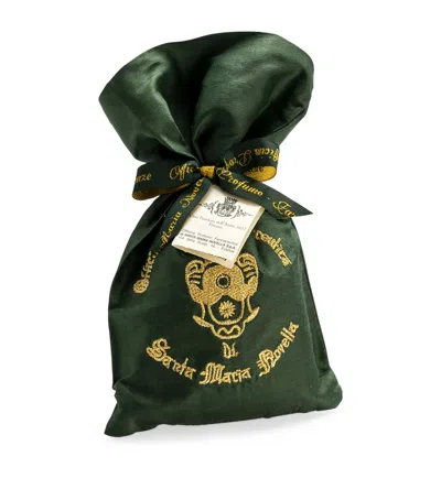 Santa Maria Novella Pot Pourri Green Embroidered Silk Bag