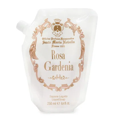 Santa Maria Novella Sapone Liquido Rosa Gardenia Liquid Hand Soap - Refill In White