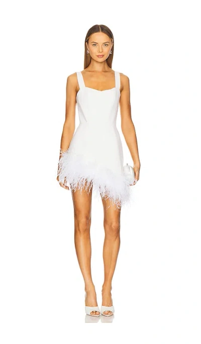 Santa Swan Mini Dress In White
