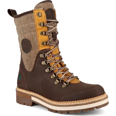Santana Canada Cariboo Waterproof Mixed Media Boot In Brown