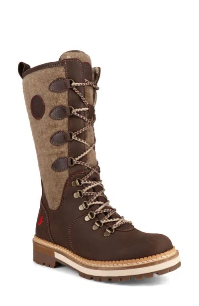 Santana Canada Chuska Waterproof Tall Boot In Dark Brown/tan