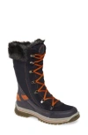 Santana Canada Micah Faux Fur Waterproof Boot In Navy/rust Leather