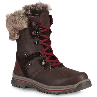Santana Canada Milly Waterproof Boot In Brown/burgundy