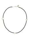Santangelo Beaded Pearl Necklace In Black