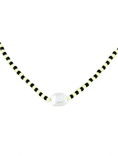Pre-owned Santangelo Pearl Somos Como Niños Necklace, 18" In Multicolor